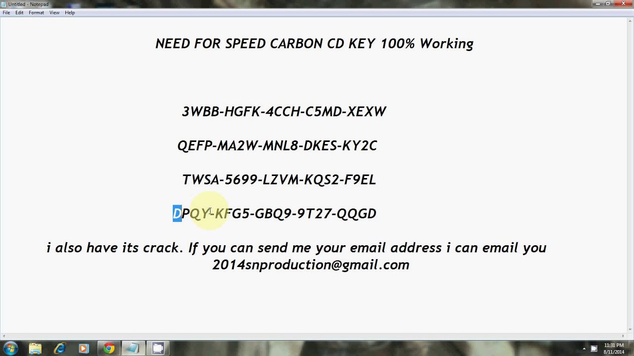 Need For Speed Carbon Pc Game Serial Key